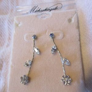 Flower Dangle Stud Earrings